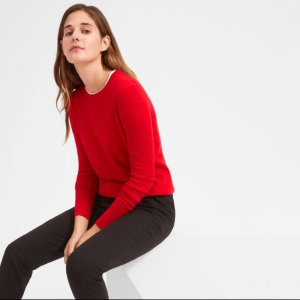 Everlane Red Crew Neck Sweater